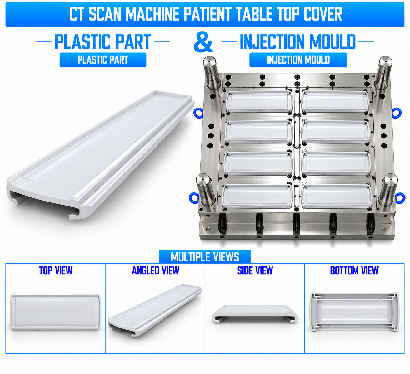 CT Scan Machine Plastic Patient Table Top Cover Mould and Moulding Service
